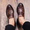 Men Casual Formal Business Leather Shoes Outdoor Men'S Shoes Fashion Black Retro Shoes Slip-On Mens Loafers Zapatos Hombre