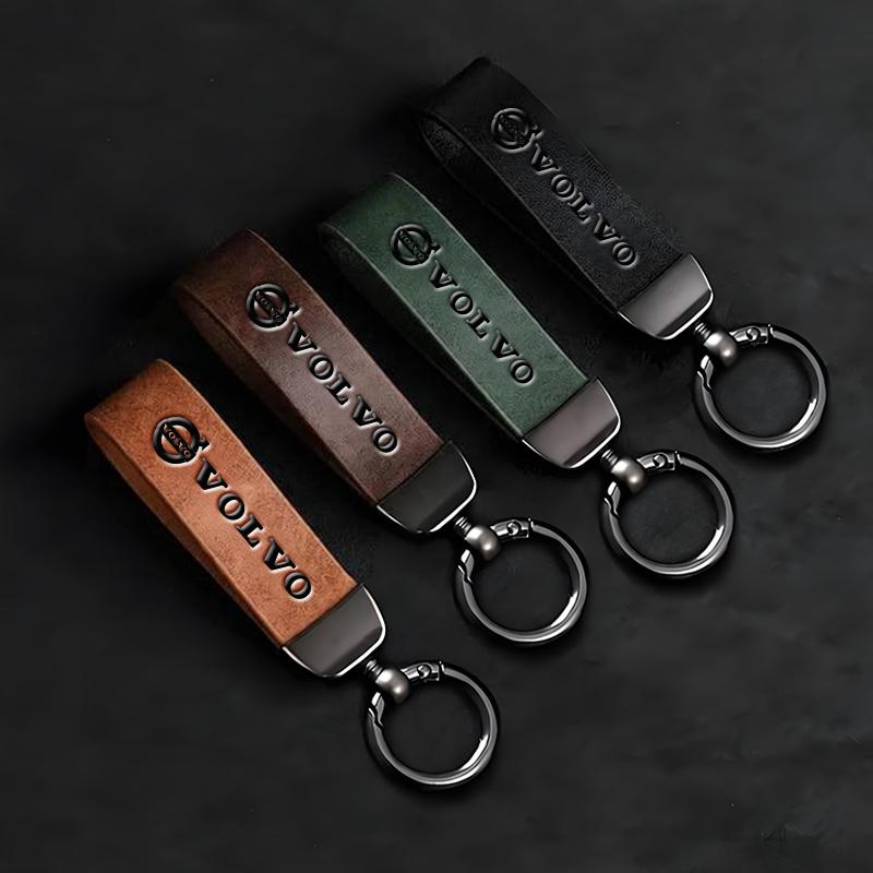 glyqj2 Car Key Rings Luxury Leather Keychain Pendant Accessories For Volvo ES90 EC40 EX40 EM90 XC90 V90 V60 XC60 V40 S80 S60 S90 C40 XC