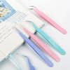Stainless Steel Straight Curved Tweezers Colorful Pink Blue Purple DIY Eyelash Tweezer Nail Art Sticker Rhinestones Picking Tool