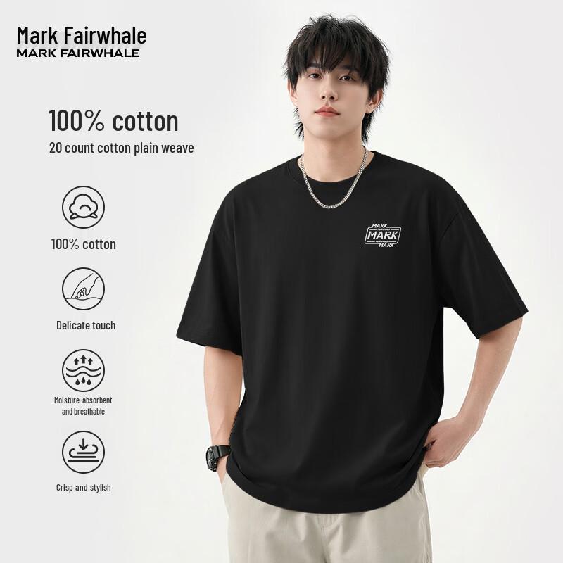 MARK FAIRWHALE Men's Heavyweight Cotton Short Sleeve T-Shirt