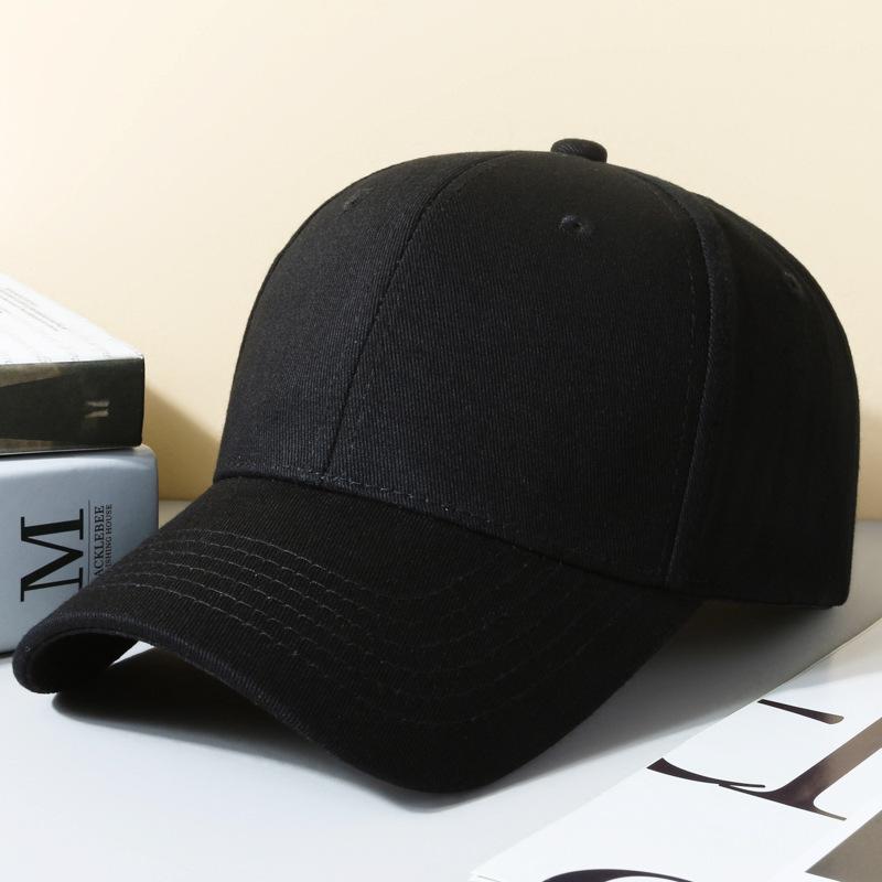 Solid Color Baseball Cap with Logo - Trendy, Casual, and Versatile Duckbill Design for Men & Women with Sun Protection