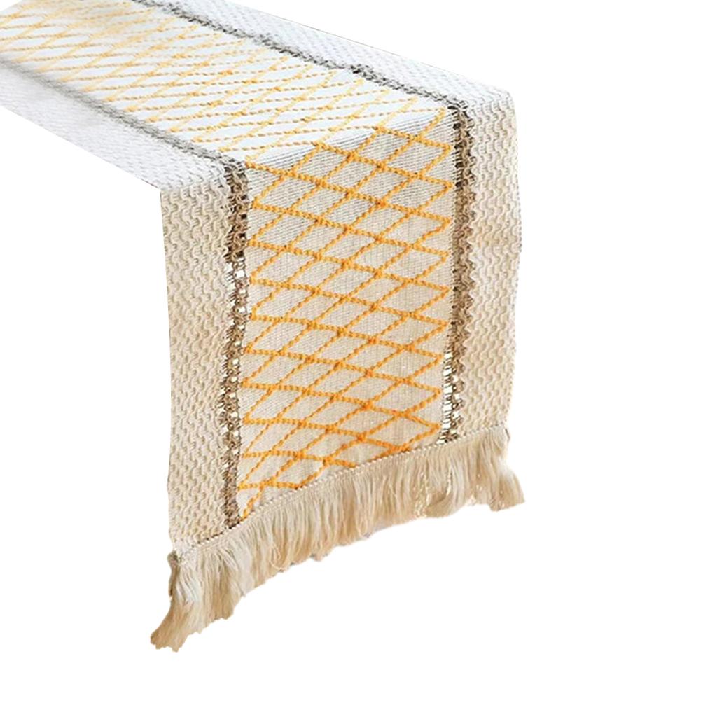 Runner de masă Runneri de masă Bumbac In Cusături cu ciucuri Decor masă Pânză Față de masă elegantă pentru Nuntă