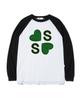 PAGESIISII Lucky S Print Oversized Long Sleeve Black