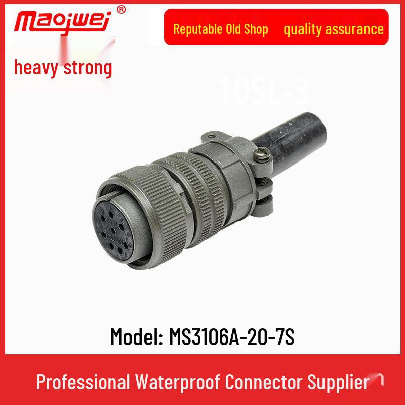Heavy Duty 8-Pin Male-Female Connector Plug & Socket US Standard (MS3106A-20-7S / MS3102A-20-7P)