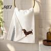 Dog Embroidered Towels Cute Puppy Tea Towel, Corgi Dachshund Kitchen Dish Absorbent Accessories for Owners Quick Dry Hand Towel Lovers Bathroom