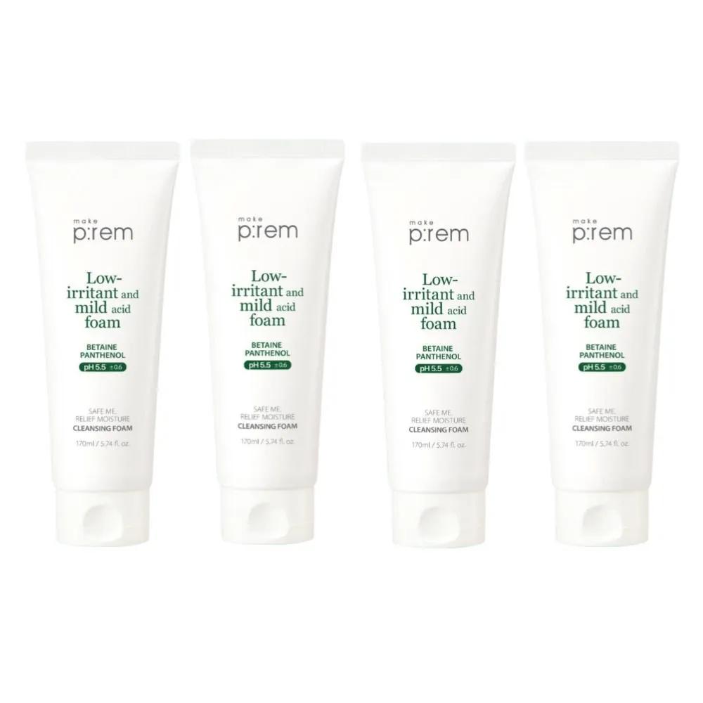 Make P:REM Relief Moisture Cleansing Foam 250ml (4 pieces)