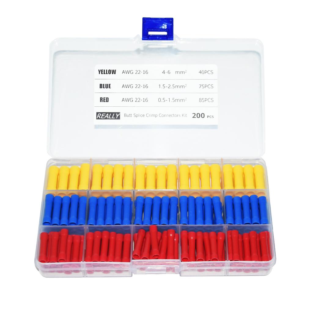 BV Tubular All-Insulated Cold-Pressed Terminal Long All-Copper Intermediate Pair Connecting Connector for 0.5-6 Square Wire