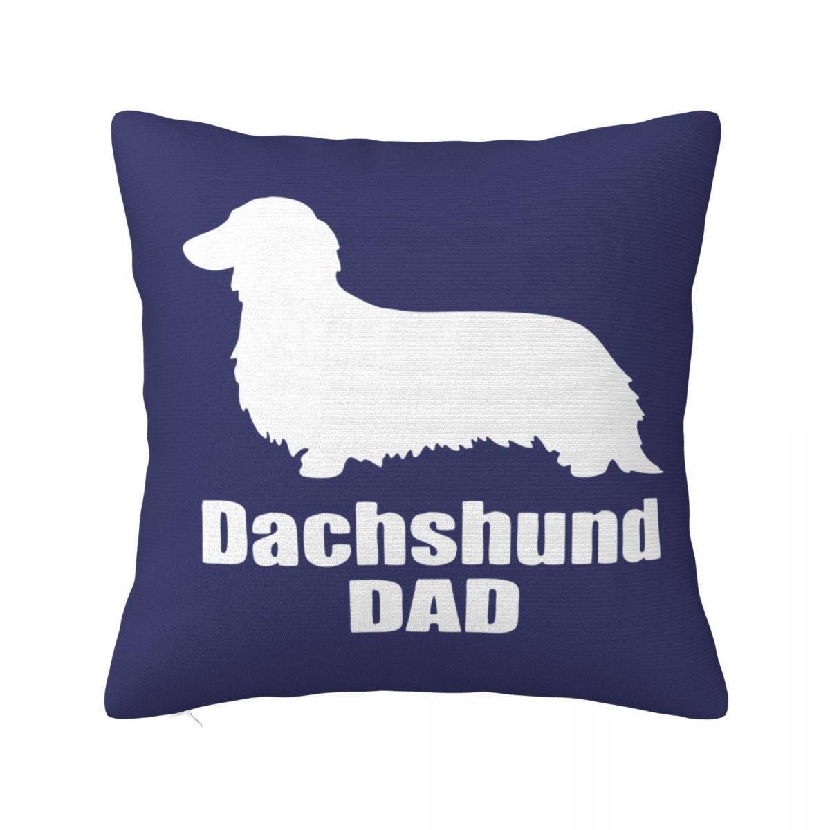 

Long Haired Dachshund Dad Pillowcases Polyester Couch Sausage Doxie Dog Lover Cushion Cover Creative Throw Pillow Case 4545 30x30cm 12x12in