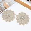 Clothing Embellishment Rhinestone Flower Patches Sew-On Applique for Dress Decoration