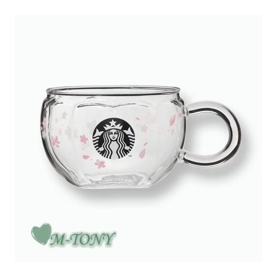 Starbucks Starbucks SAKURA Heat Resistant Glass Mug Sakura Shape Sakura Cherry Blossom 296ml Starbucks/Tumbler/Starbucks Tumbler/Starbucks