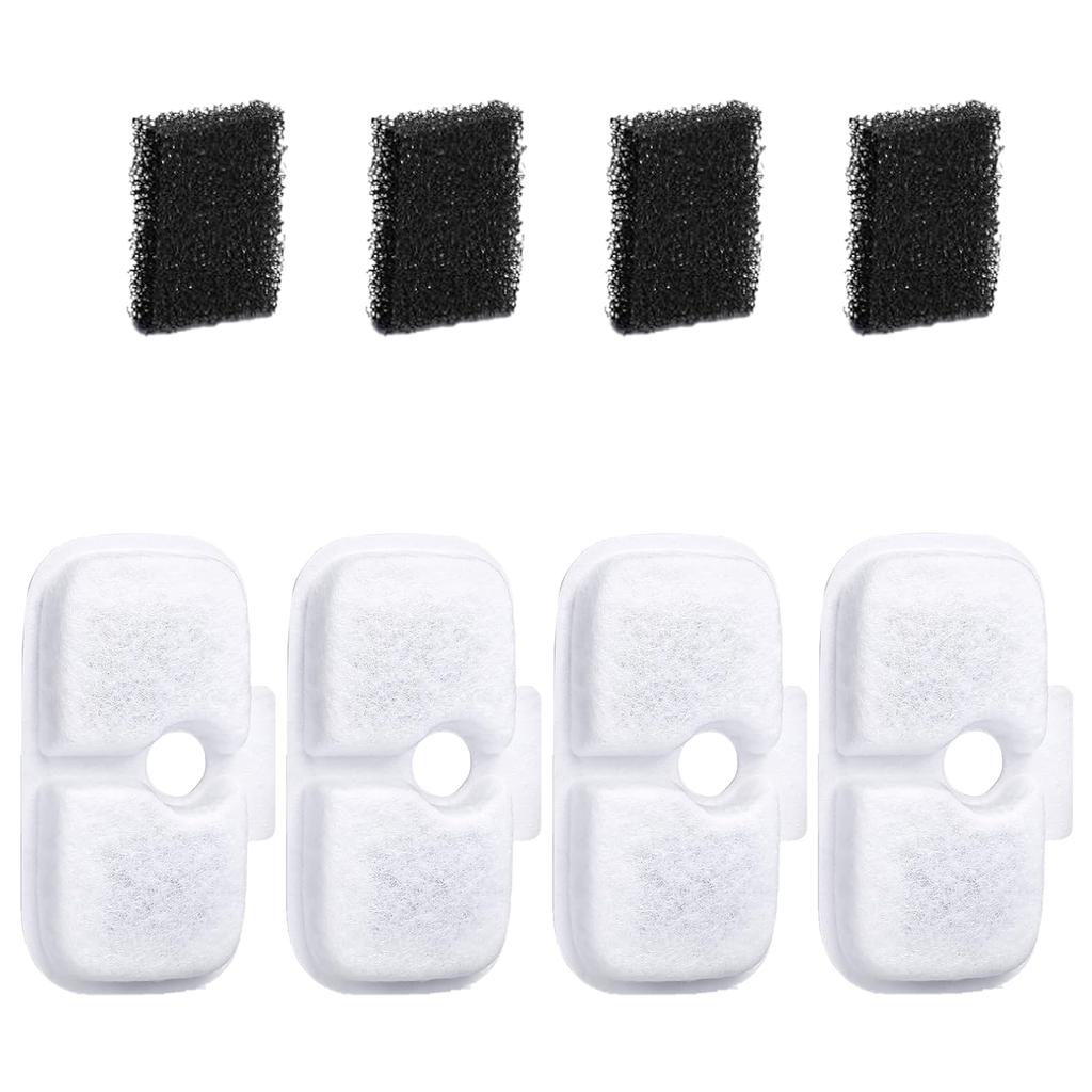 Set of 4 Replacement Filter for Automatic Pet Fountain Cats Water Fountain Water Source for Kittens Water Dispenser