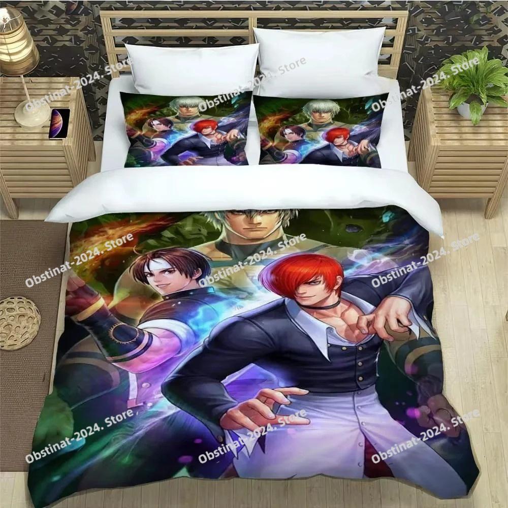KOF Game Cartoons 3D Bedding Set Printed Duvet Cover Sheet Pillowcase Soft Quilt Cover Full Queen King Size Luxury Birthday Gift