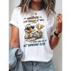 European Sizes Women'S Funny Duck Graphic T-Shirt White Casual Short Sleeve Round Neck Tee Washable for Friends & Family