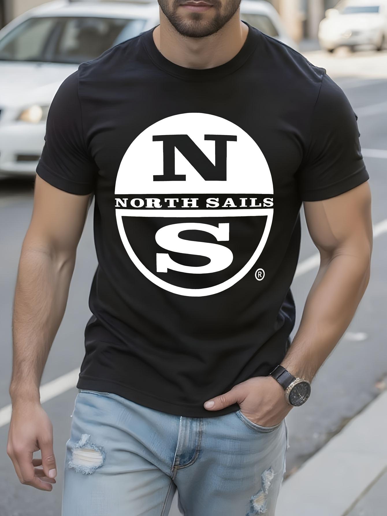 Oversized Tshirt Heavyweight Crewneck Tee with Bold  NORT... L