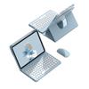 iPad 2025 iPad 10th Generation 2022 Case with Rotating Keyboard Vertical Pen Transparent Clear Back Magnetic Round Wireless Bluetooth Keyboard Mouse