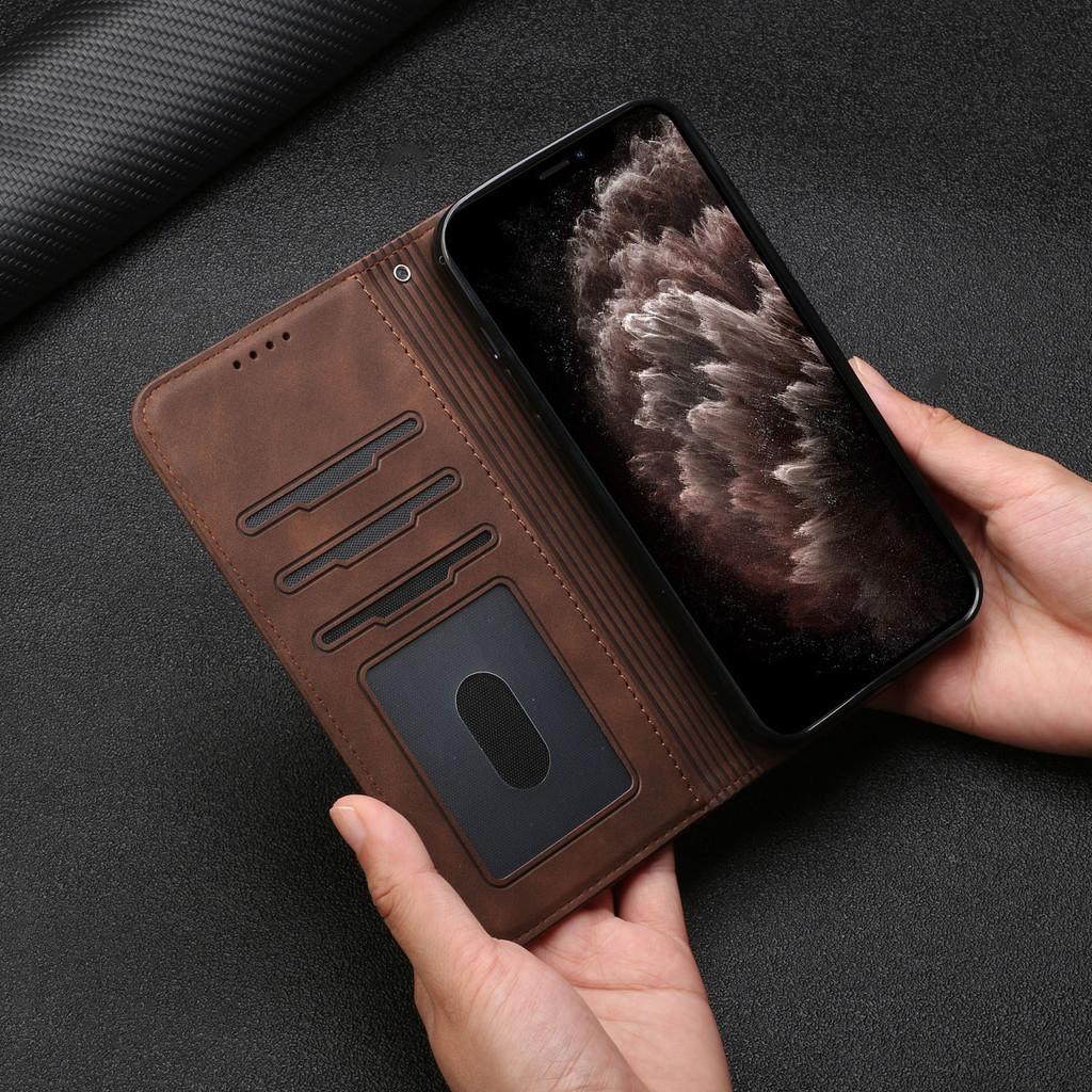 For Samsung Galaxy S8 Leather Phone Case With Card Holder Tpu Pu Business Protective Case With Stand Function