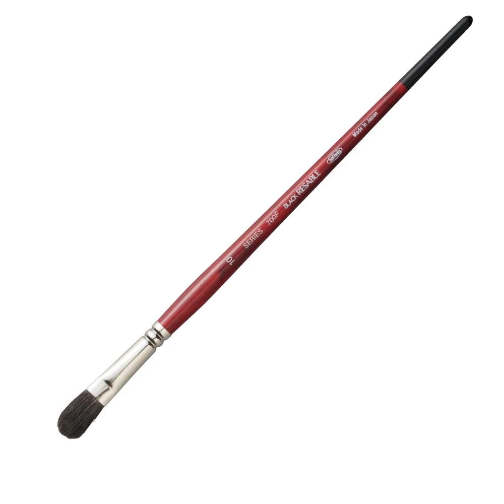 

Holbein Watercolor Paint Brush Black Resable 700F Filbert 10 204106 No.