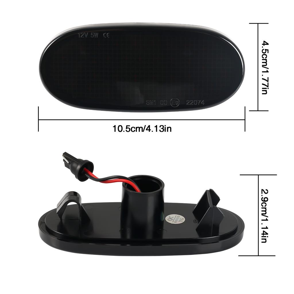 2Pcs For Benz Sprinter W906 2006-2018 VW Crafter 2006-2016 Clear & Smoked Lens LED Side Marker Lamp Amber Lights