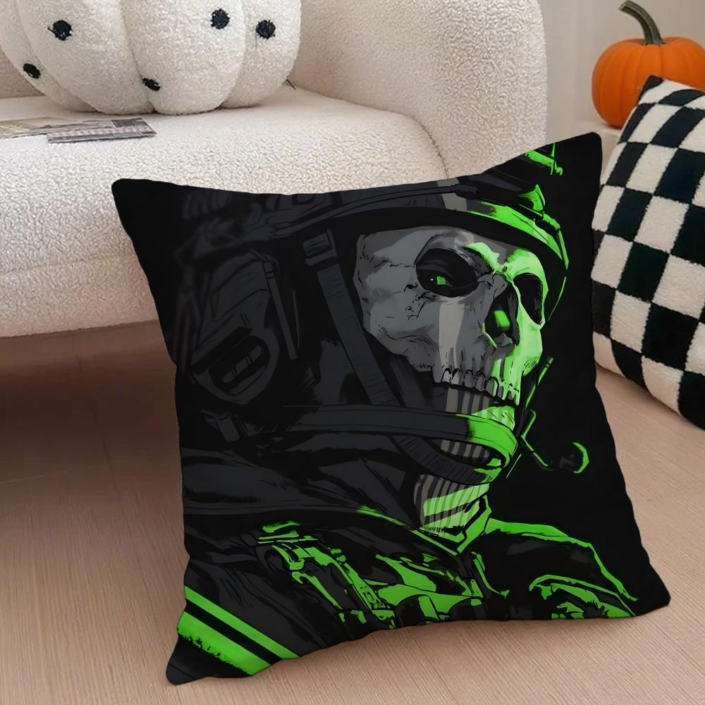 Trending Call of DDuty Game Hardcore Shooting Cushion Cover Throw Pillow Cover Hidden Button Durable Polyester Chair Cushion