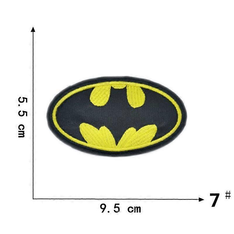 Dww-Ecusson - Batman 'Logo' - Jaune - 5.5 X 9.5 Cm - Patches Brode Appliques Embroidery Thermocollant