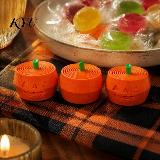 Creative Desk Ornaments 3D Printed Halloween Pumpkin Fidget Toy, Retractable Spiral Stress Relief Eco Friendly Pla Toys Ornament, Flexible PLA Sensory