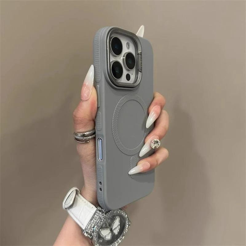 Luxury Wireless Charging Kickstand Magsafe Phone Case For For Iphone 11 12 13 14 15 16 Pro Max Plus Soft Magnetic Bumper Back Cover