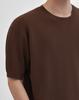 WORK ON BODY OFF Cool Bamboo Semi-Overfit Round Neck Short Sleeve Knit [Brown]