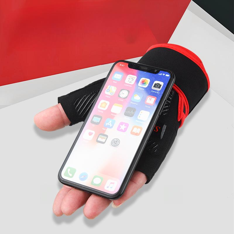 Fitnesshandschuhe für Männer und Frauen Halbfinger Handgelenkschützer Rutschfest Verschleißfest Riemen für Anti-Blasenbildung