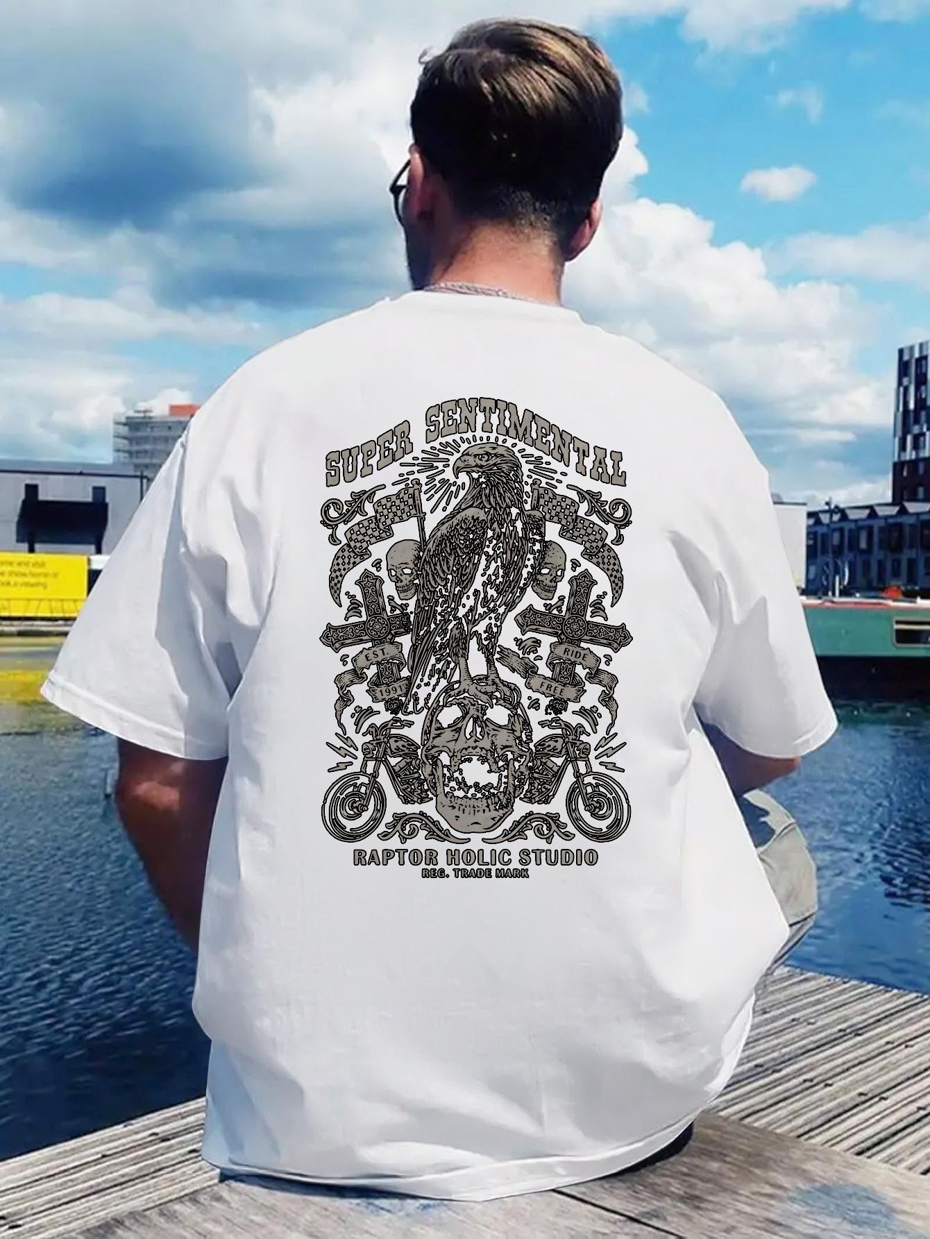 Vintage Rock Band Graphic T-shirt - Retro Heavy Metal Tee Shirt with Back Print M