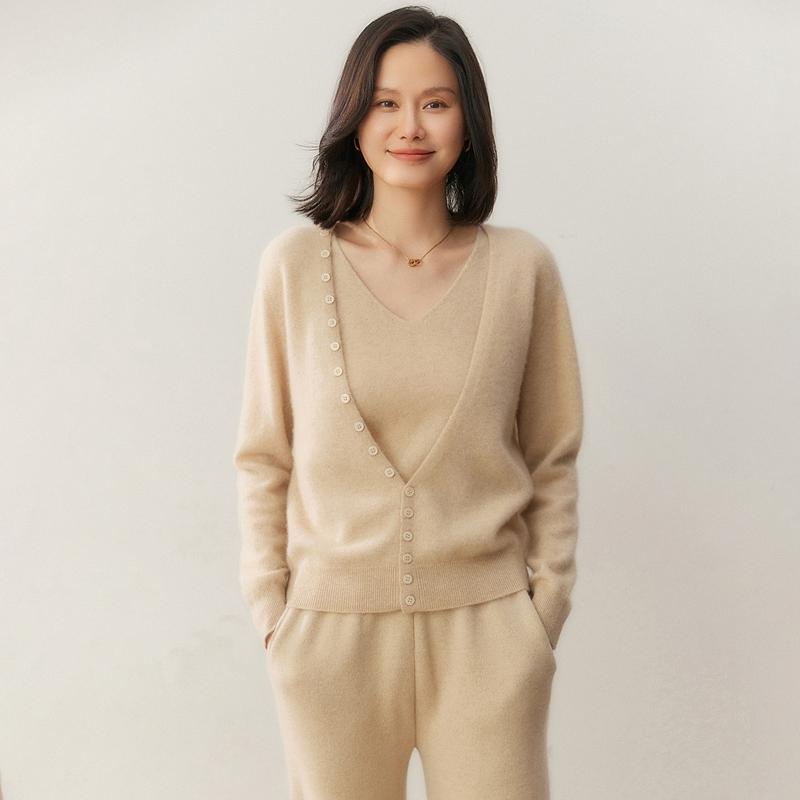 Pulover de damă Qinghe 100% Cașmir Pur - Pulover de iarnă de lux ultra moale