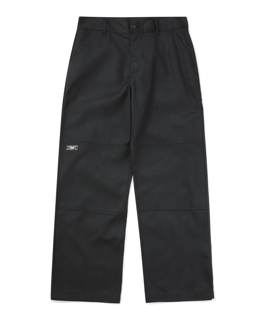 COLUMBIA UNIVERSITY Nyc Label Cp Loose Fit Double Knee Pants Black