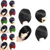 Elegant Short Mix Color Hair Wig With Natural Straight Synthetic Hair For Cosplay
