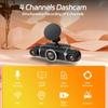 Dash Cam Car Black Box Dashcams For Cars Free 64GB SD Card With WIFI GPS Night Vision G-Sensor Loop Recording Ultra Wide Angle Front, Back, Left