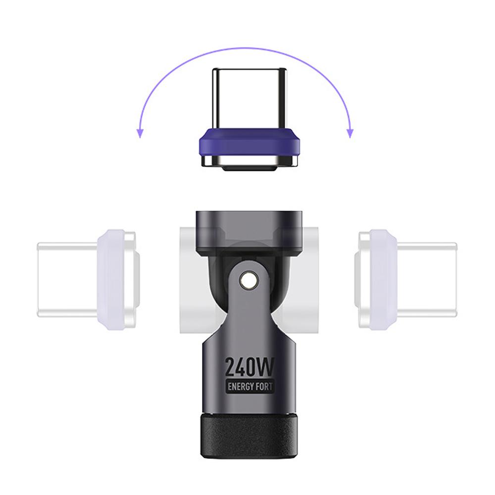 SIKAI 240W PD 3.1 Magnetický nabíjecí adaptér Type-C Rychlé nabíjení Přenos dat Konektor