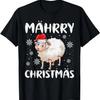 Maehrry Kerstmis Schaap Kerstman Lam Kerst T-shirt