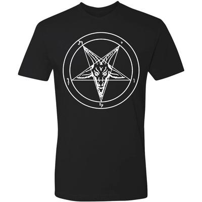 Camiseta Baphomet Preta ou Branca 100% Algodão Satanás Sigilo Oculto Bruxa Gótico