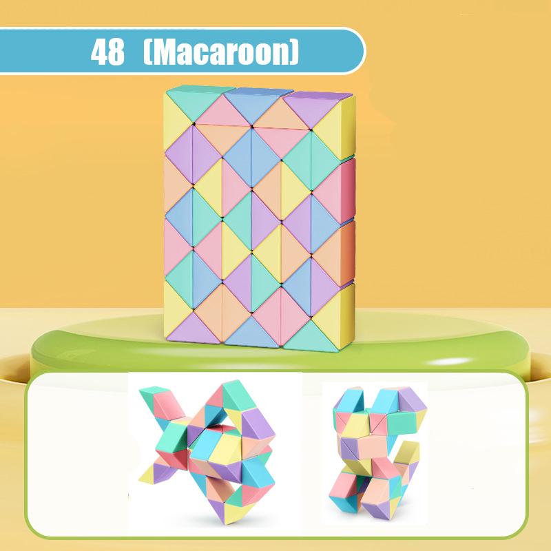 24-72 segmentů Kouzelný had Pravidlo Vícebarevné 3D puzzle Fidget hračky Dekompresní transformovatelné kostky Vzdělávací hračky
