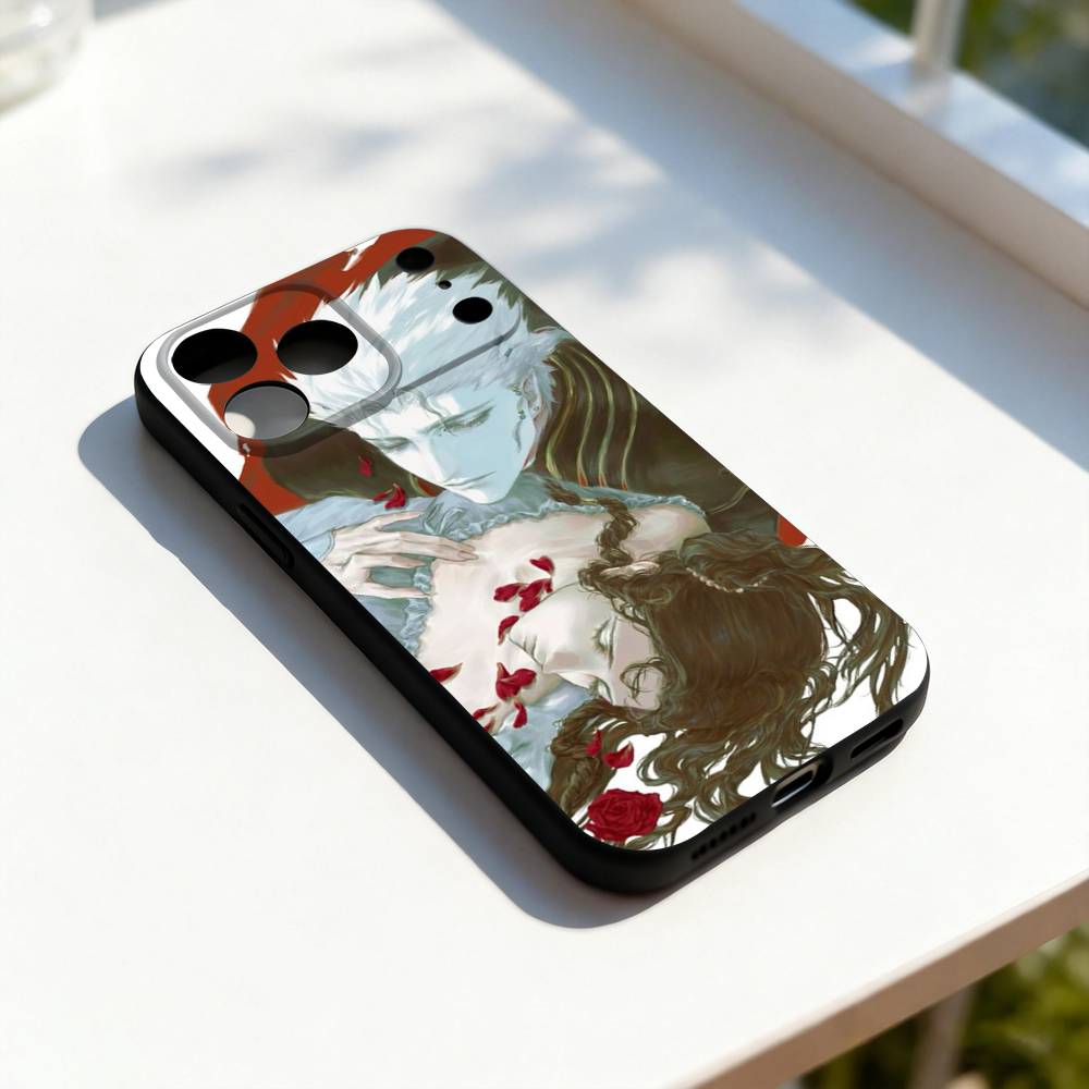 Comics Vampire H-Hunter D For iPhone 17,16,15,14,13,12,11,Pro,Max,Plus,E,SE4,Air,Mini Black Soft Cover Phone Case