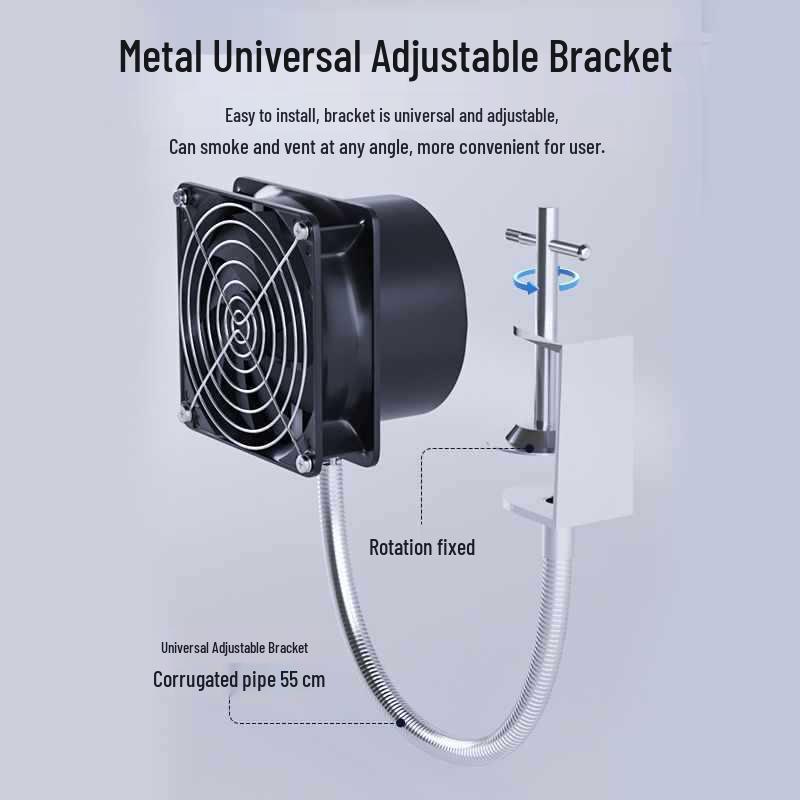 Compact Dual-Use Soldering Fume Extractor Fan with Stand for Welding and Smoking