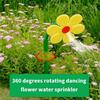 Oscillating Sunflower Garden Sprinkler Yellow Loose Pack No Connector Included For Lawn Care Plant Irrigation Gardening Supplies
