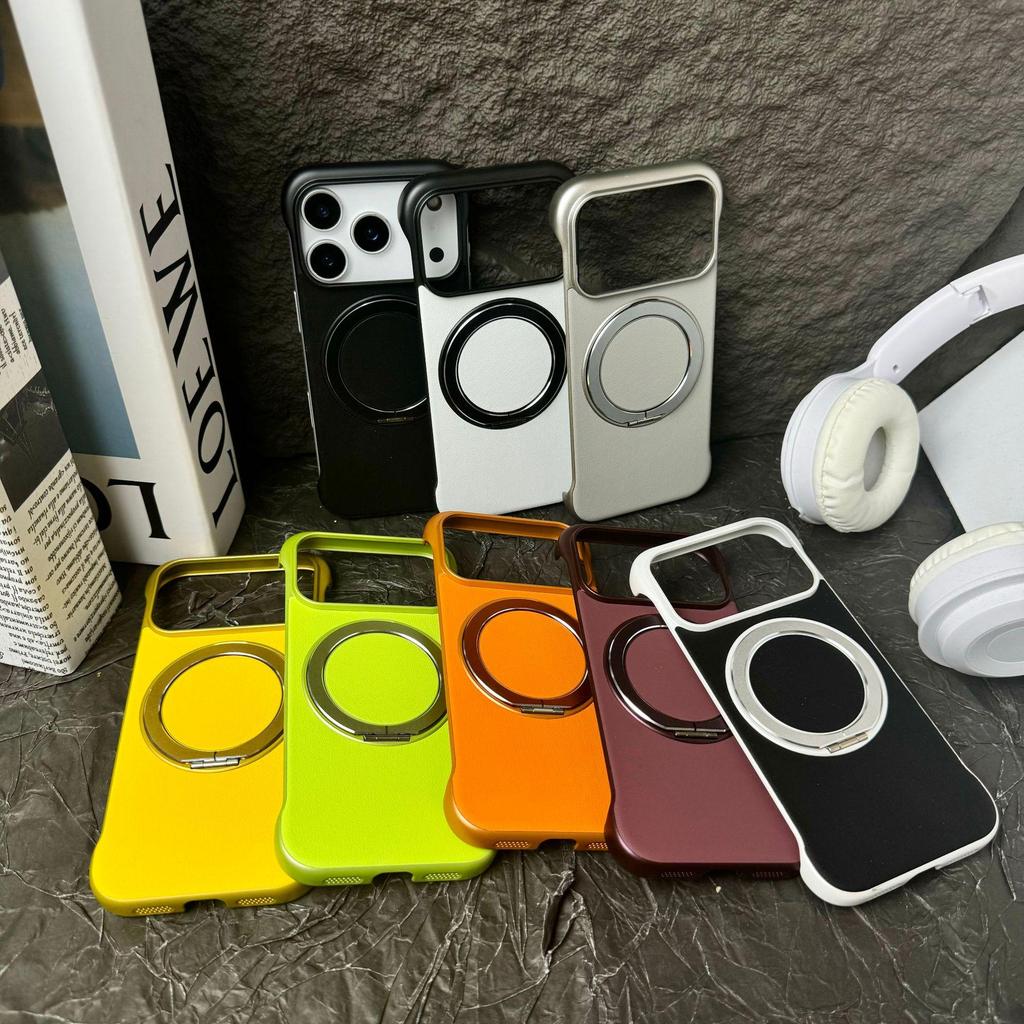 360° Stand Case: Frameless, Solid Color, Anti-Stain, Erasable, Magnetic Cover for Apple iPhone 17 Pro Max