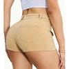 2026 Summer New Women's Denim Stretch Shorts with Multiple Pockets Casual Denim Shorts