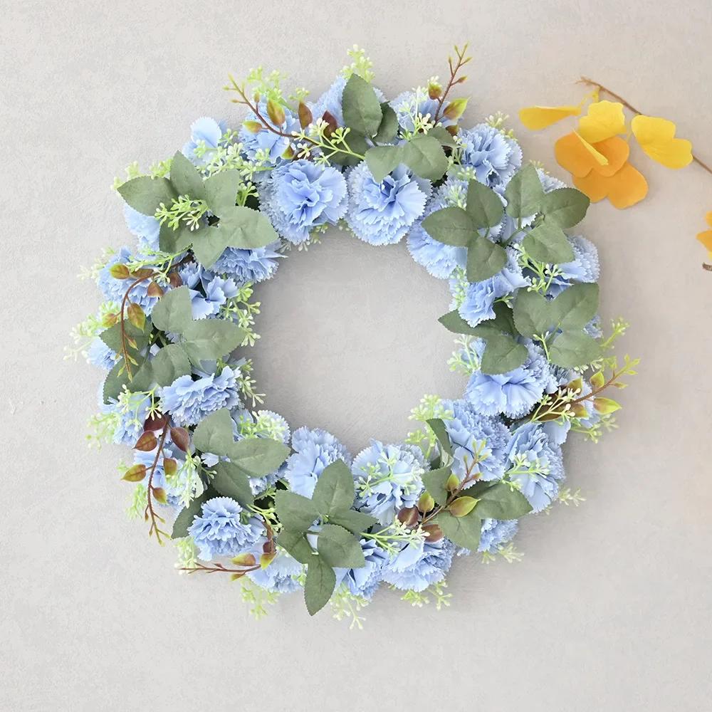 45CM Artificial Peony Wreath Door Decoration Wedding Lintel Flower Photography Props Living Room Wreath Floral Decoration