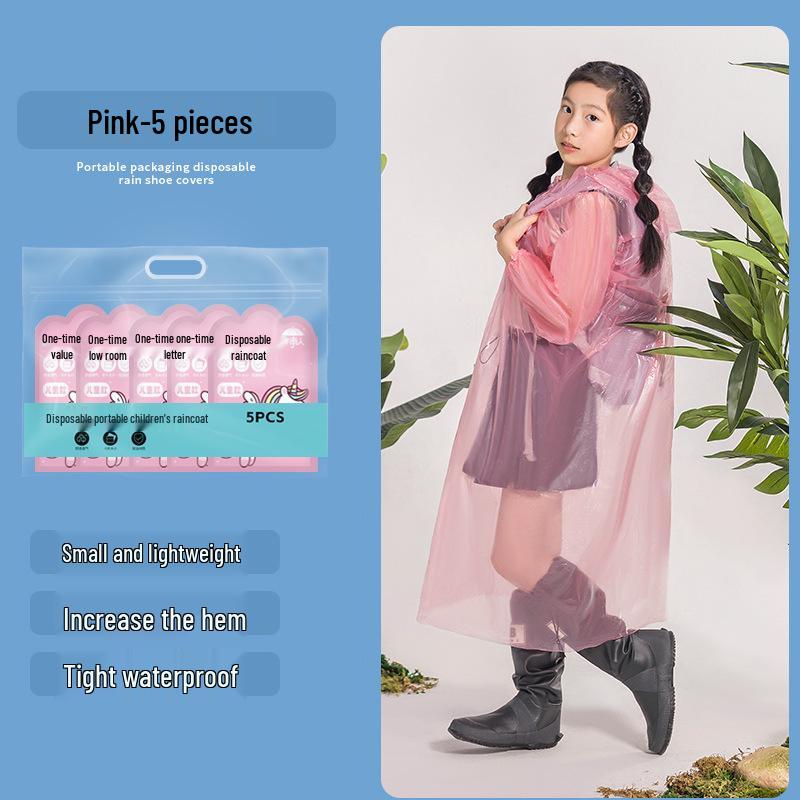 Thickened Waterproof Non-Slip Reusable Rain Shoe Covers for Adults & Children