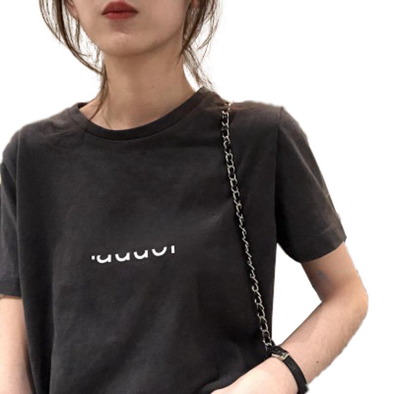 Women's Loose Fit Summer Korean Style Short Sleeve T-Shirt, 2024 New Collection
