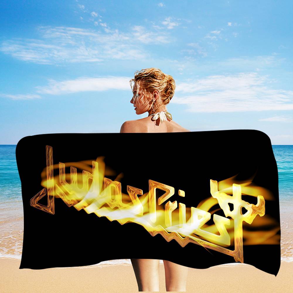 

J-Judas P-Priest ROCK BAND Bath Towel Microfiber Soft Water Absorbing Breathable For Girl Kids Decorative Cartoon Beach Towel W40*H60(CM)