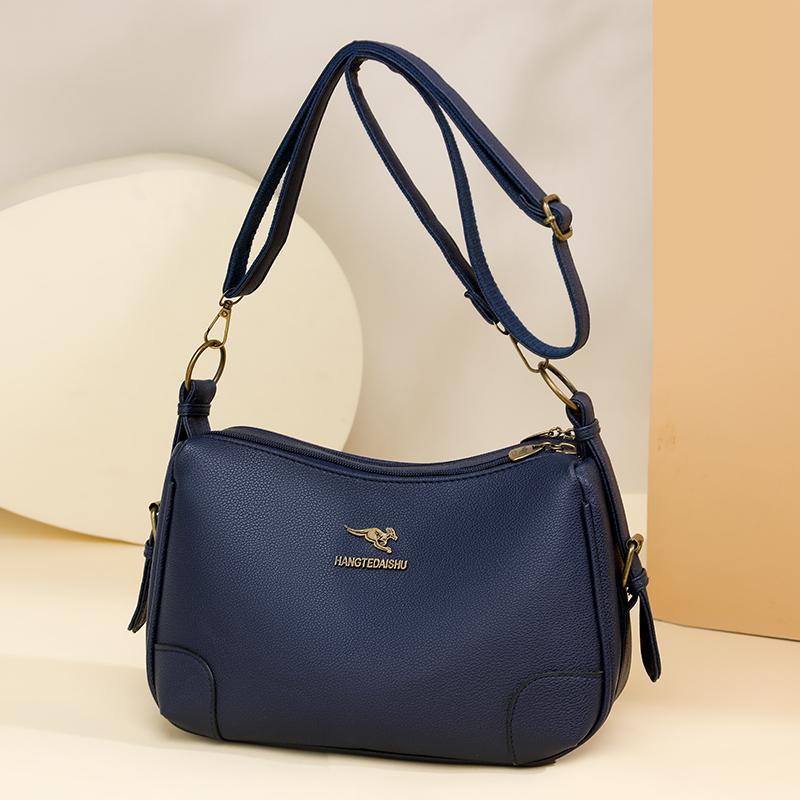 Solid Color Shoulder Bag Women's Bag Large Capacity Small Square Bag Commuter Crossbody Bag