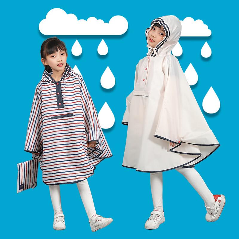 OEING Kids' Waterproof Hooded Rain Poncho