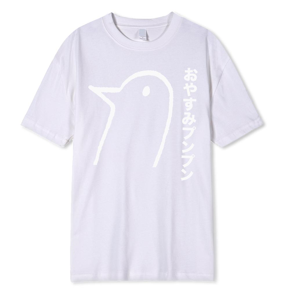 Oyasumi PunPun Modal Print Camisetas Engraçadas Anime Streetwear Camisetas Homens Mulheres Manga Curta Moda Harajuku Desenho Animado Camiseta