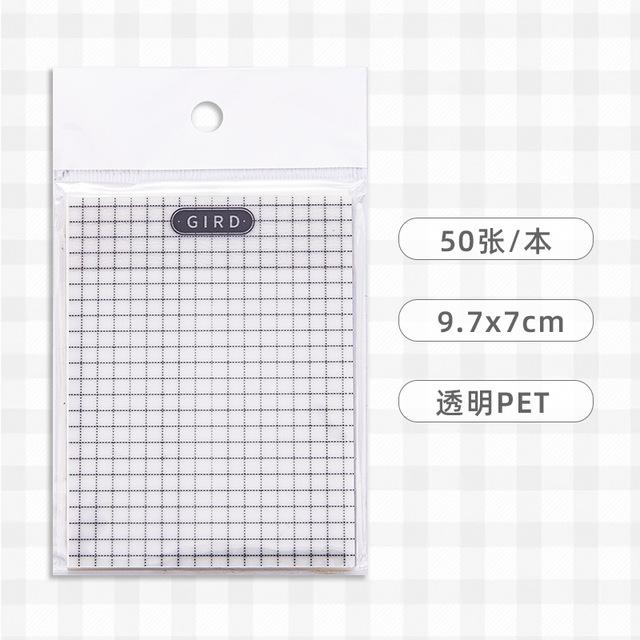 Transparent Sticky Note 50 Sheets Waterproof PET Material notessticky notes adhesive note writing notes office purposes